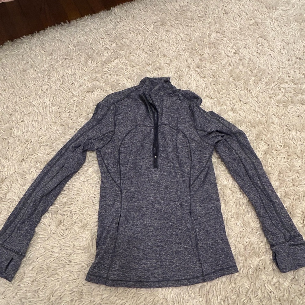 Purple/Gray Lululemon Quarter-Zip Athletic Pullover